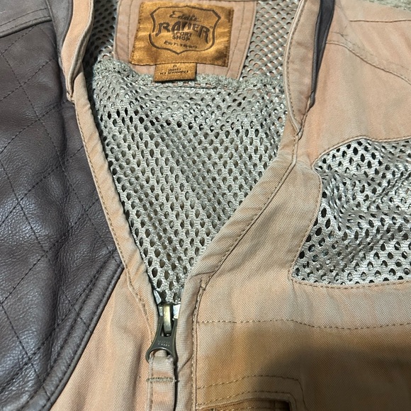 Vintage RARE Eddie Bauer Sport Shooting Vest Mesh Back Leather Trim Utility - Picture 14 of 16